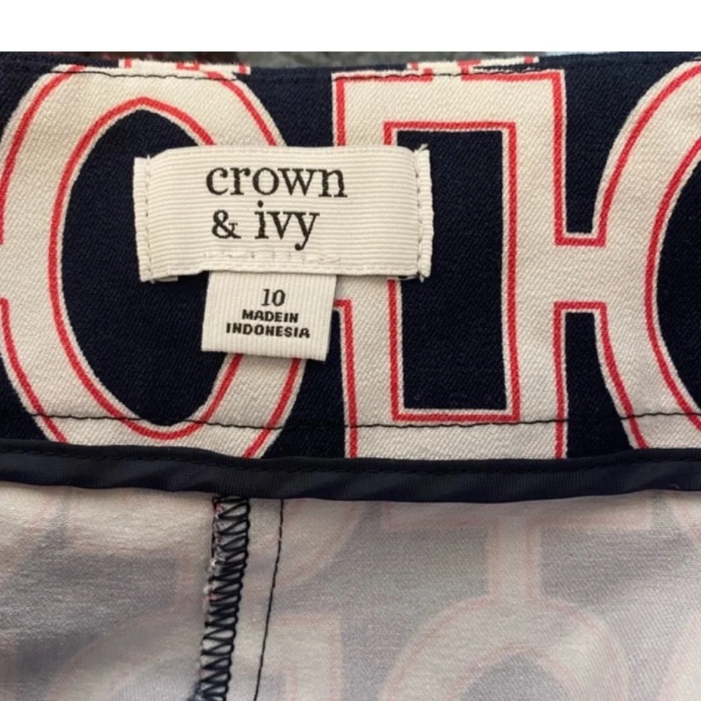 Crown & ivy Blue, Red Geometric Skort, skirt & shorts, size 10 - Picture 5 of 6